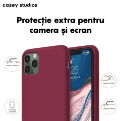Husa iPhone 11 Pro Casey Studios Premium Soft Silicone - Burgundy Burgundy