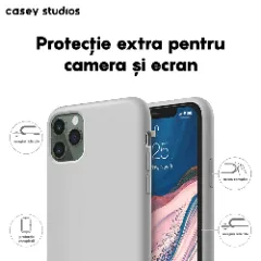 Husa iPhone 11 Pro Casey Studios Premium Soft Silicone - Alb Alb
