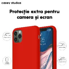 Husa iPhone 11 Pro Casey Studios Premium Soft Silicone - Red Red