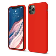 Husa iPhone 11 Pro Casey Studios Premium Soft Silicone - Nectarine Red 