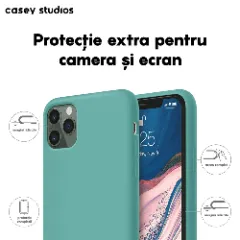 Husa iPhone 11 Pro Casey Studios Premium Soft Silicone - Turqoise Turqoise