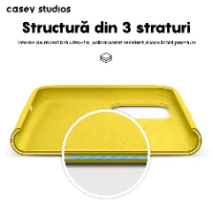 Husa iPhone 11 Pro Casey Studios Premium Soft Silicone - Yellow Yellow