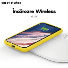Husa iPhone 11 Pro Casey Studios Premium Soft Silicone - Yellow Yellow