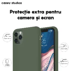 Husa iPhone 11 Pro Casey Studios Premium Soft Silicone - Webster Green Webster Green