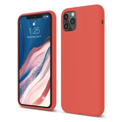 Husa iPhone 11 Pro Casey Studios Premium Soft Silicone - Nectarine Orange 