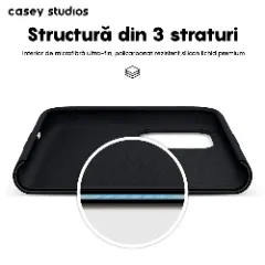 Husa iPhone 11 Pro Max Casey Studios Premium Soft Silicone - Negru Negru