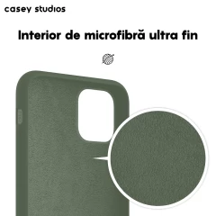 Husa iPhone 11 Pro Max Casey Studios Premium Soft Silicone - Webster Green Webster Green