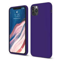 Husa iPhone 11 Pro Max Casey Studios Premium Soft Silicone - Cadet Blue Purple 