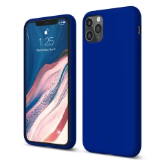 Husa iPhone 11 Pro Max Casey Studios Premium Soft Silicone - Cadet Blue Dark Blue 