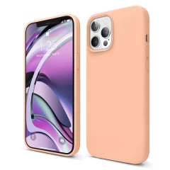 Husa iPhone 12/12 Pro Casey Studios Premium Soft Silicone - Nectarine Pink Sand 