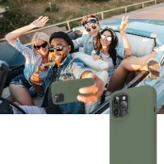 Husa iPhone 12/12 Pro Casey Studios Premium Soft Silicone - Webster Green Webster Green