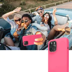 Husa iPhone 12/12 Pro Casey Studios Premium Soft Silicone - Fuchsia Fuchsia