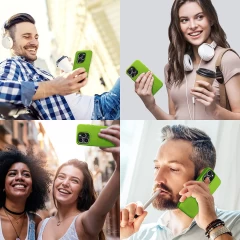 Husa iPhone 12/12 Pro Casey Studios Premium Soft Silicone - Acid Green Acid Green