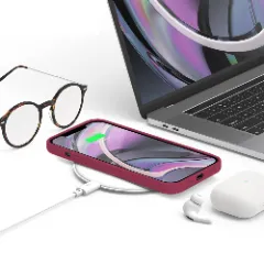 Husa iPhone 12/12 Pro Casey Studios Premium Soft Silicone - Burgundy Burgundy