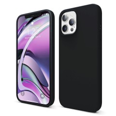 Husa iPhone 12/12 Pro Casey Studios Premium Soft Silicone - Negru