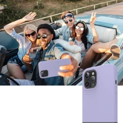 Husa iPhone 12/12 Pro Casey Studios Premium Soft Silicone - Light Lilac Light Lilac