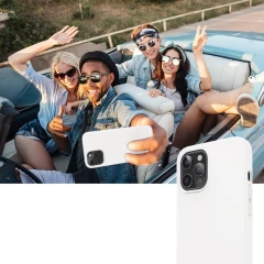 Husa iPhone 12/12 Pro Casey Studios Premium Soft Silicone - White