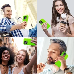 Husa iPhone 12 Pro Max Casey Studios Premium Soft Silicone - Neon Green Neon Green