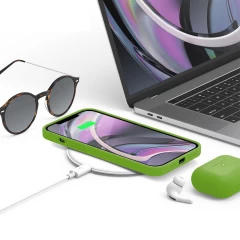 Husa iPhone 12 Pro Max Casey Studios Premium Soft Silicone - Acid Green Acid Green