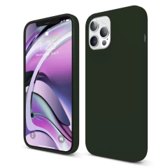 Husa iPhone 12 Pro Max Casey Studios Premium Soft Silicone - Nectarine Dark Marine Green 