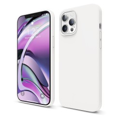 Husa iPhone 12 Pro Max Casey Studios Premium Soft Silicone - Alb