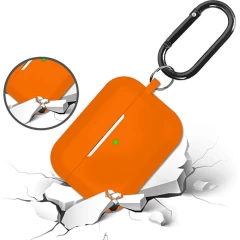 Husa Airpods Pro Casey Studios Silicone Portocaliu