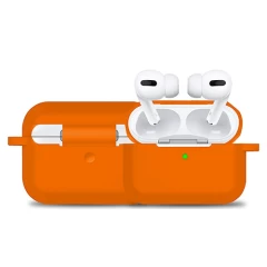 Husa Airpods Pro Casey Studios Silicone Portocaliu