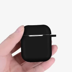 Husa Airpods 1/2 Casey Studios Silicone - Negru Negru