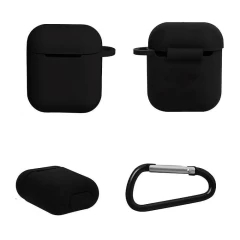 Husa Airpods 1/2 Casey Studios Silicone - Negru Negru