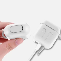 Husa Airpods 1/2 Casey Studios Silicone - Alb Alb