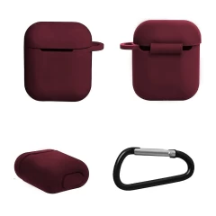 Husa Airpods 1/2 Casey Studios Silicone - Burgundy Burgundy