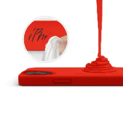 Husa iPhone 12 Mini Casey Studios Premium Soft Silicone Red
