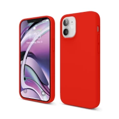 Husa iPhone 12 Mini Casey Studios Premium Soft Silicone Red 
