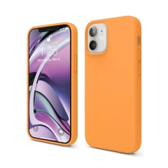 Husa iPhone 12 Mini Casey Studios Premium Soft Silicone Nectarine 