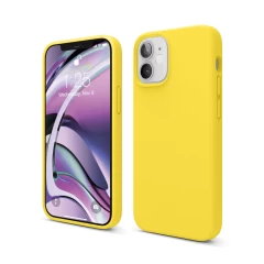Husa iPhone 12 Mini Casey Studios Premium Soft Silicone Yellow 