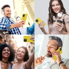 Husa iPhone 12 Mini Casey Studios Premium Soft Silicone Yellow