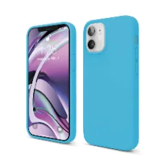 Husa iPhone 12 Mini Casey Studios Premium Soft Silicone Cadet Blue