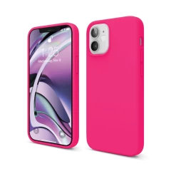 Husa iPhone 12 Mini Casey Studios Premium Soft Silicone Fuchsia 