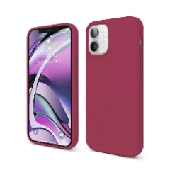 Husa iPhone 12 Mini Casey Studios Premium Soft Silicone Burgundy 