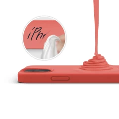 Husa iPhone 12 Mini Casey Studios Premium Soft Silicone Orange
