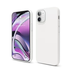 Husa iPhone 12 Mini Casey Studios Premium Soft Silicone Alb 