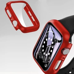 Carcasa 360° (Husa + Folie) Apple Watch 4/5/6/SE - 40MM Casey Studios - Red Red