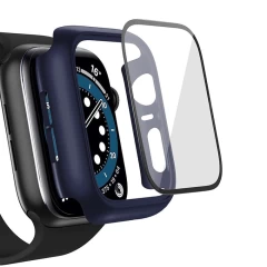 Carcasa 360° (Husa + Folie) Apple Watch 4/5/6/SE - 40MM Casey Studios - Midnight Blue Midnight Blue