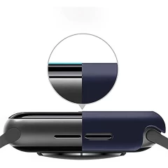 Carcasa 360° (Husa + Folie) Apple Watch 4/5/6/SE - 40MM Casey Studios - Midnight Blue Midnight Blue