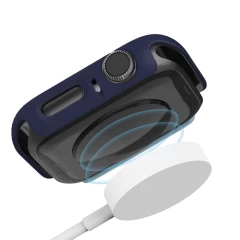 Carcasa 360° (Husa + Folie) Apple Watch 4/5/6/SE - 40MM Casey Studios - Midnight Blue Midnight Blue