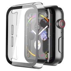 Carcasa 360° (Husa + Folie) Apple Watch 7/8 - 41MM Casey Studios - Brown Transparent 
