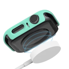 Carcasa 360° (Husa + Folie) Apple Watch 7/8/9 - 45MM Casey Studios Turqoise