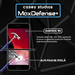 Folie Sticla iPhone 7 / 8 Casey Studios Full Screen 9H + Kit de Instalare Cadou Negru