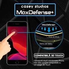 Folie Sticla iPhone 7 / 8 Casey Studios Full Screen 9H + Kit de Instalare Cadou Negru