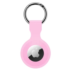 Husa Airtag Silicone Casey Studios - Negru Roz 